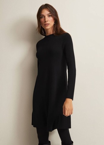 Phase Eight Vickie Fine Dress Black Australia | YQ2657180